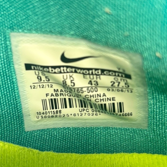 VNDS - Nike Air Max LeBron X (10) Low 'Sprite' - Size 9.5 Men's - Picture 2 of 9